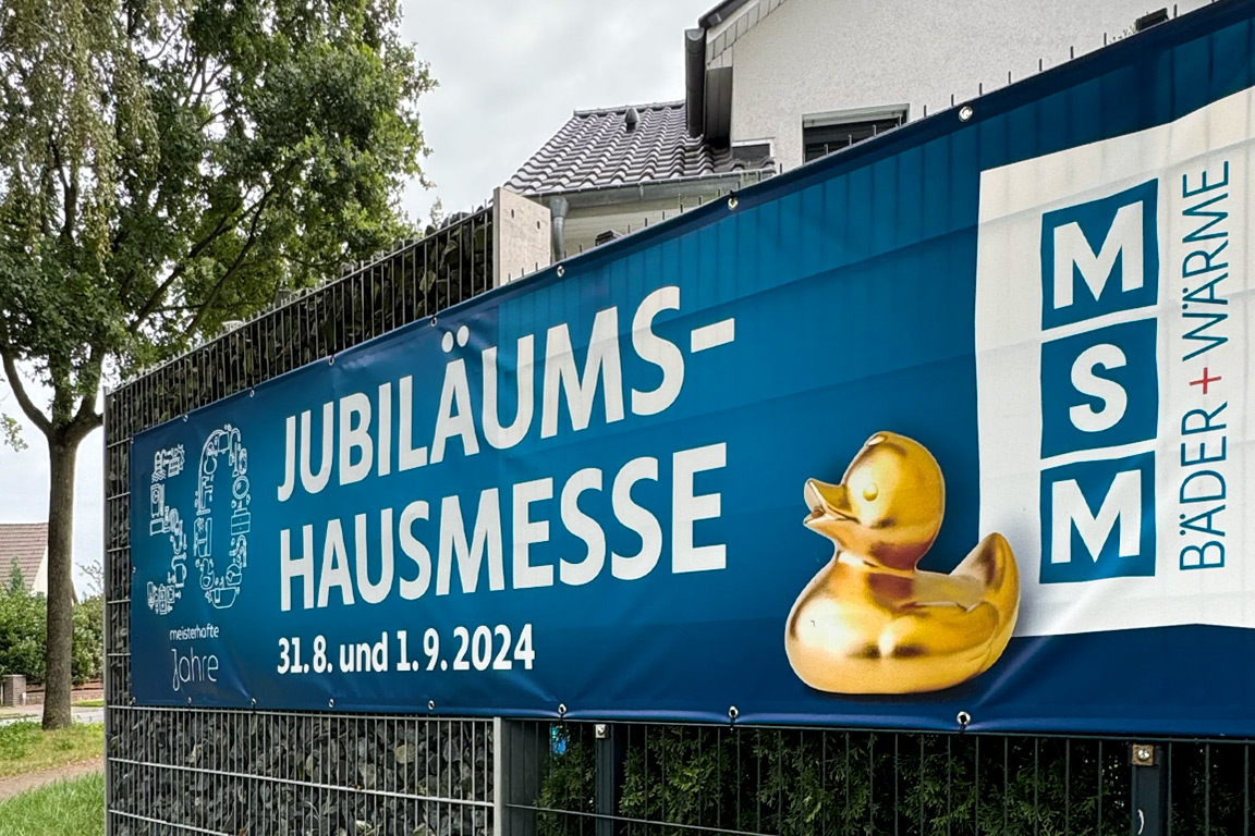 Werbeabanner mit Eventlogo